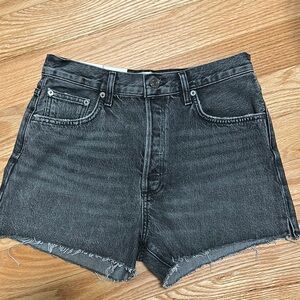 Agolde Black Denim Women Shorts